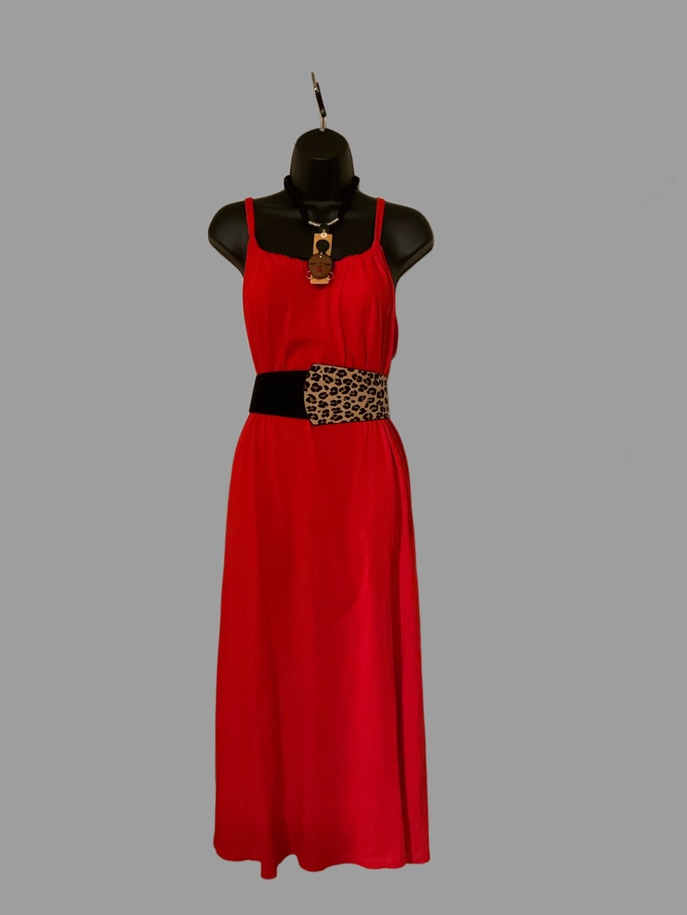 Via Spiga Black and Leopard-Print Wide Waist Leather Belt